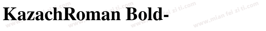 KazachRoman Bold字体转换